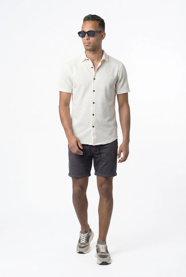 Elite Jacquard Shirt White