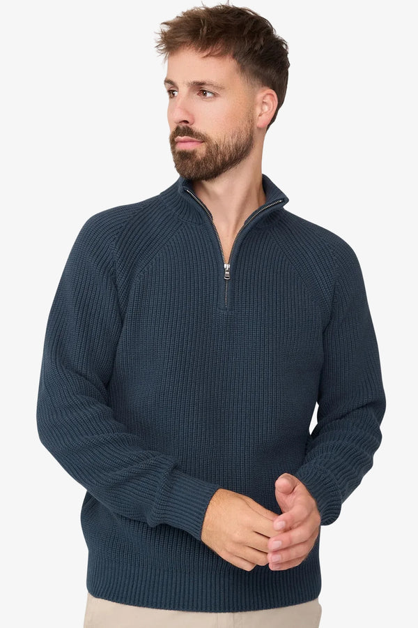 Zipper Pullover Menthon Navy