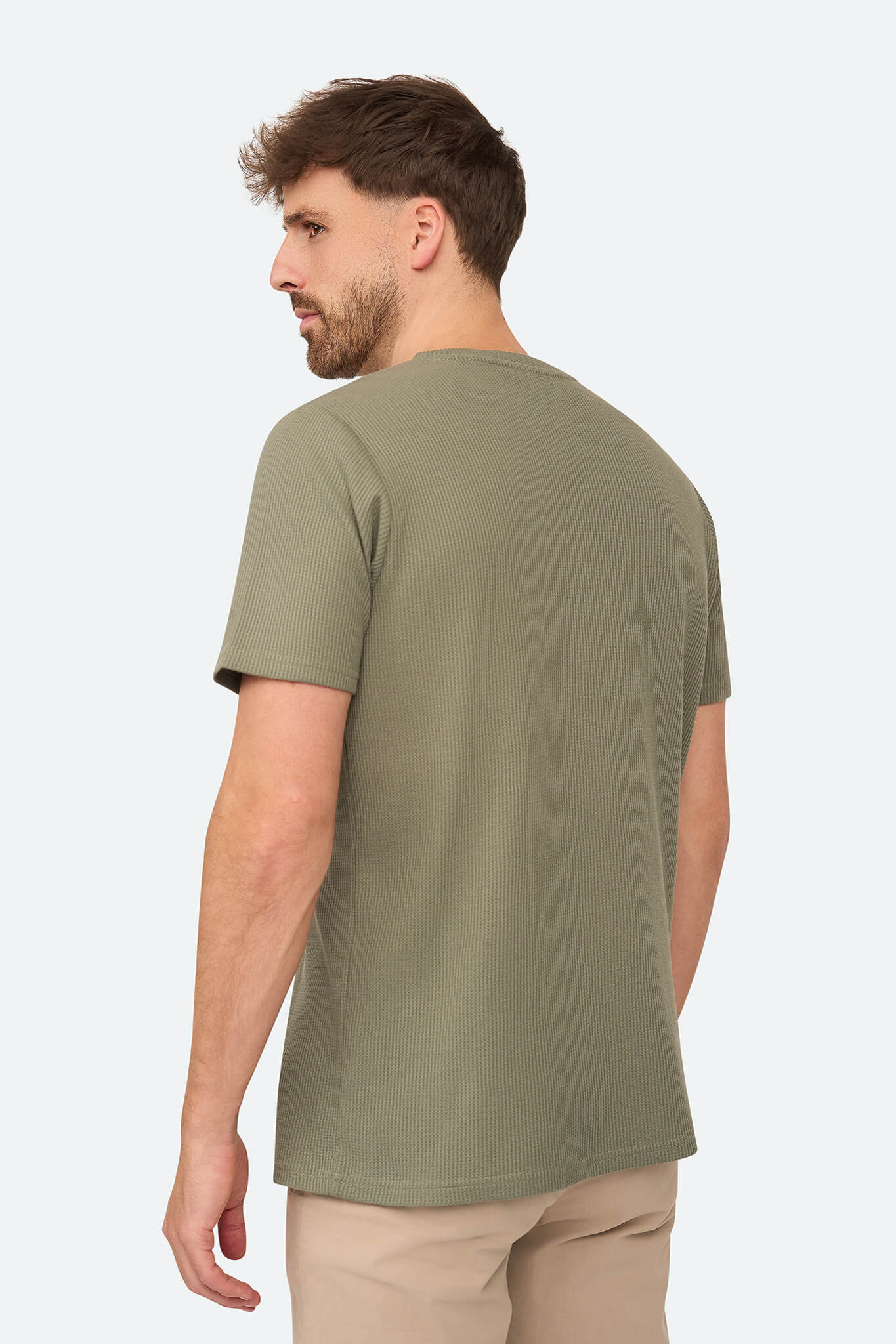 Grid Waffle T-Shirt Agave