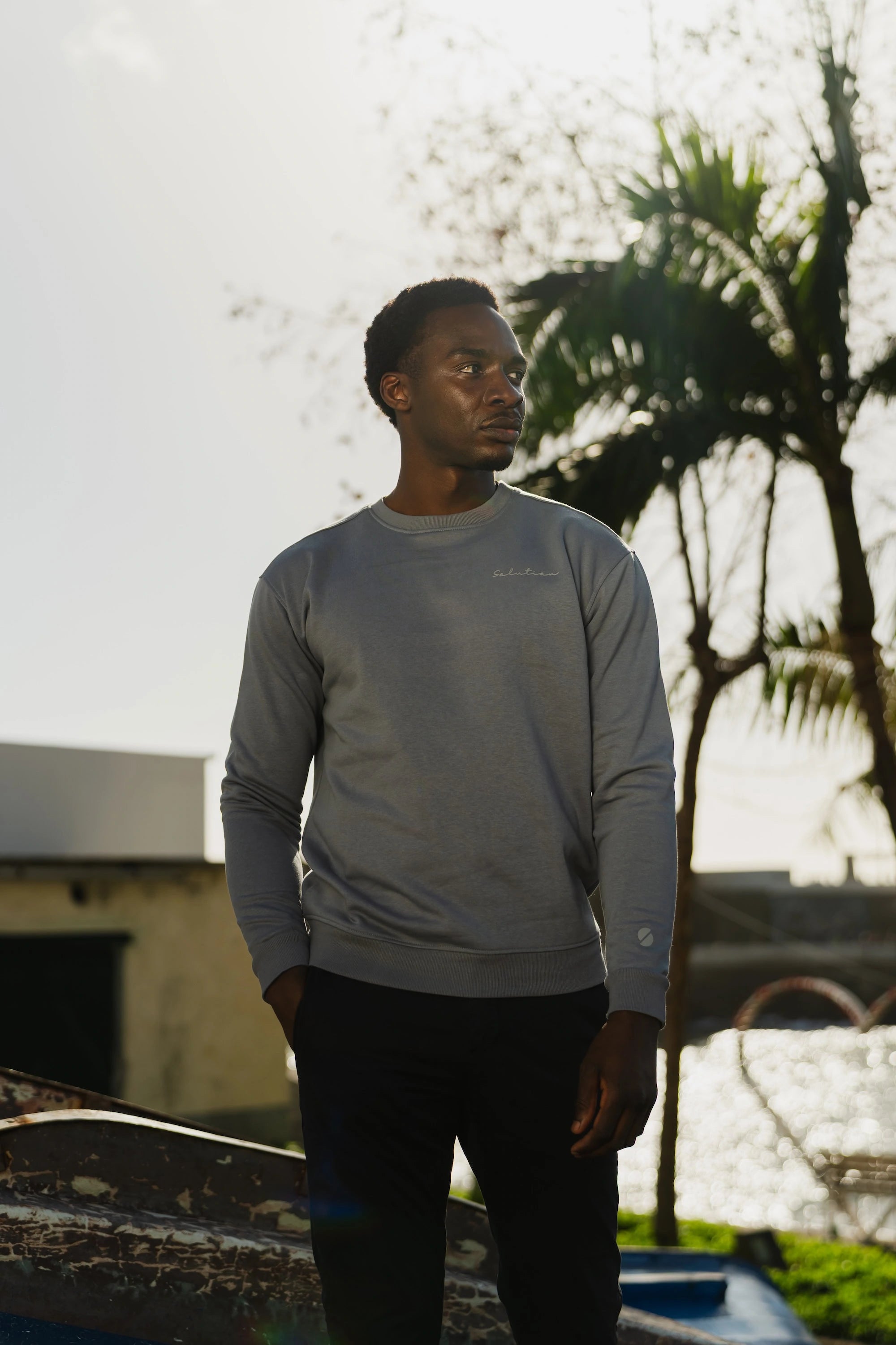 Essential Crewneck Sweater Raf Blue