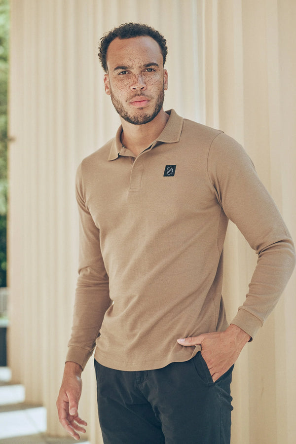 Uptown Longsleeve Polo Mocca