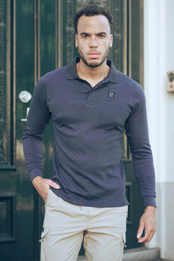 Uptown Longsleeve Polo Navy
