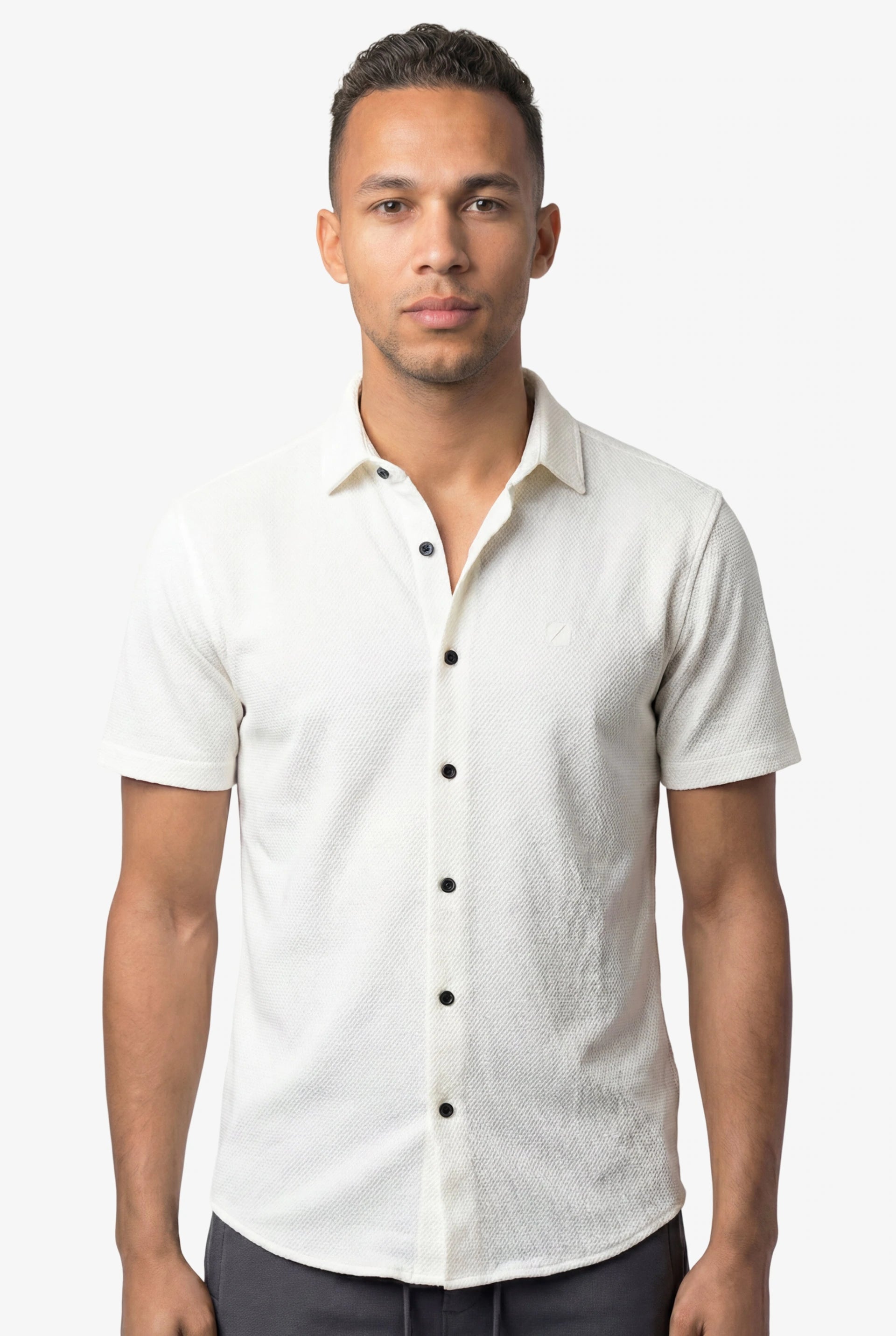 Elite Jacquard Shirt White