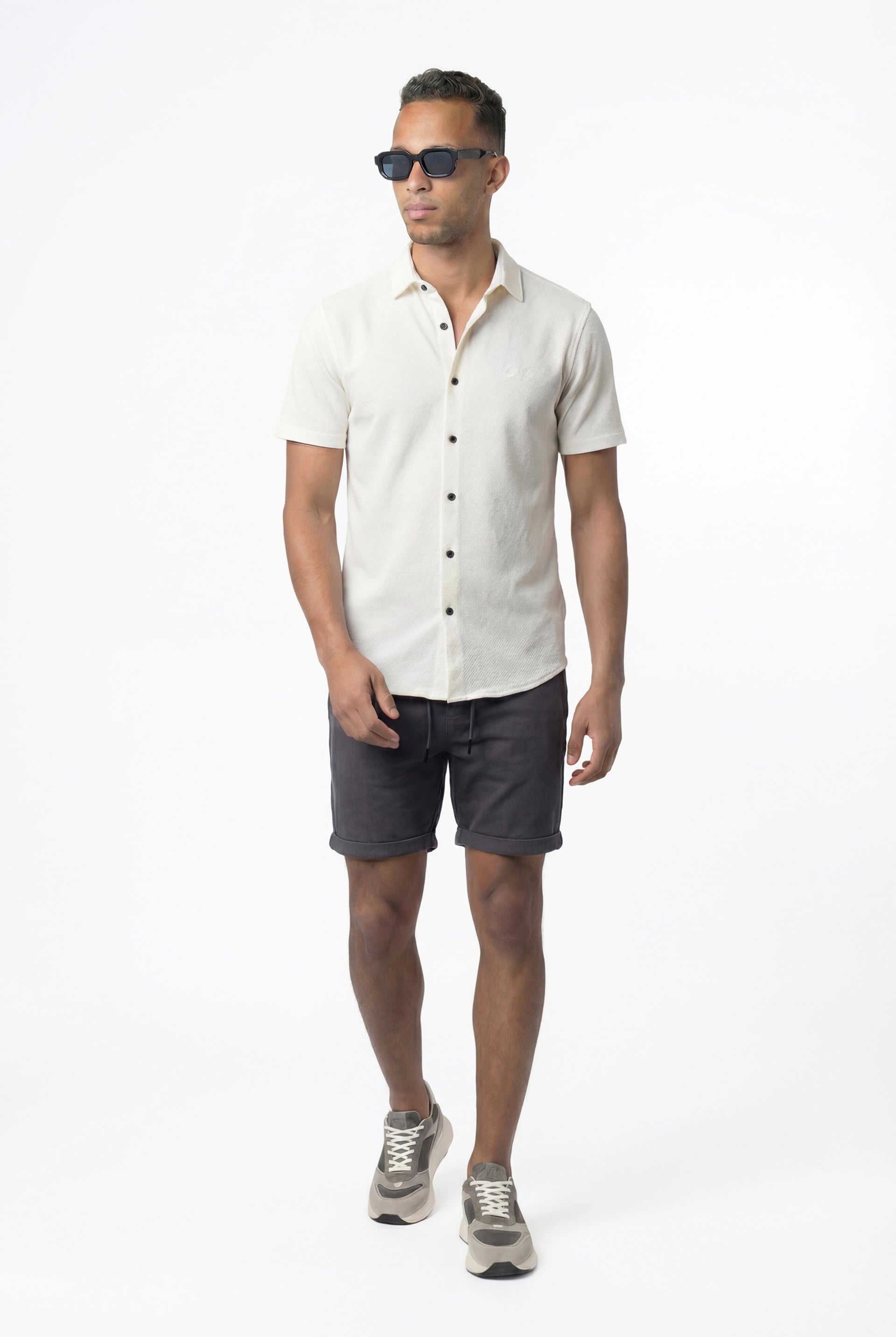 Elite Jacquard Shirt White