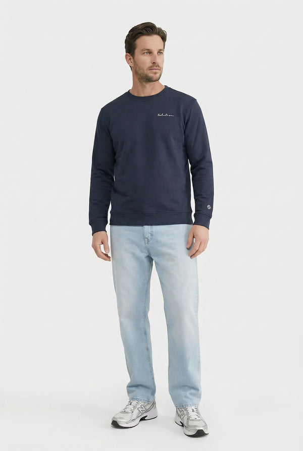 Essential Crewneck Sweater Navy