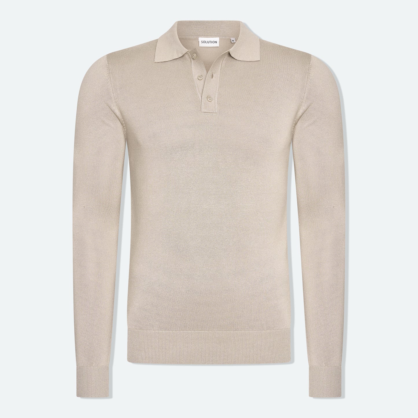 Long sleeve polo Ralf Beige