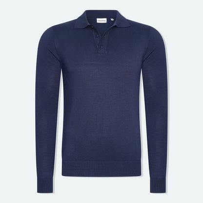 Long sleeve polo Ralf Navy