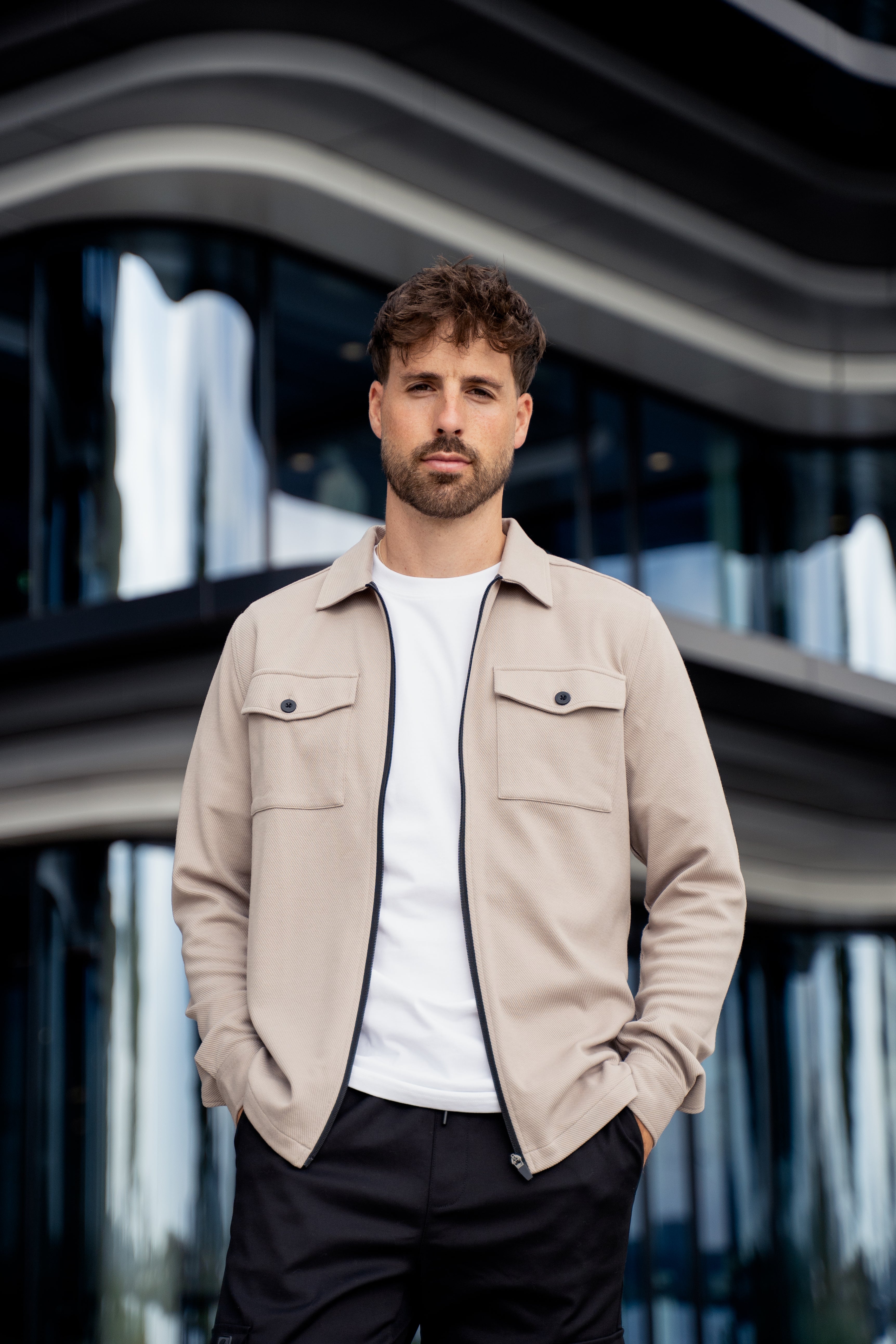 Element Zipper Overshirt Ivory