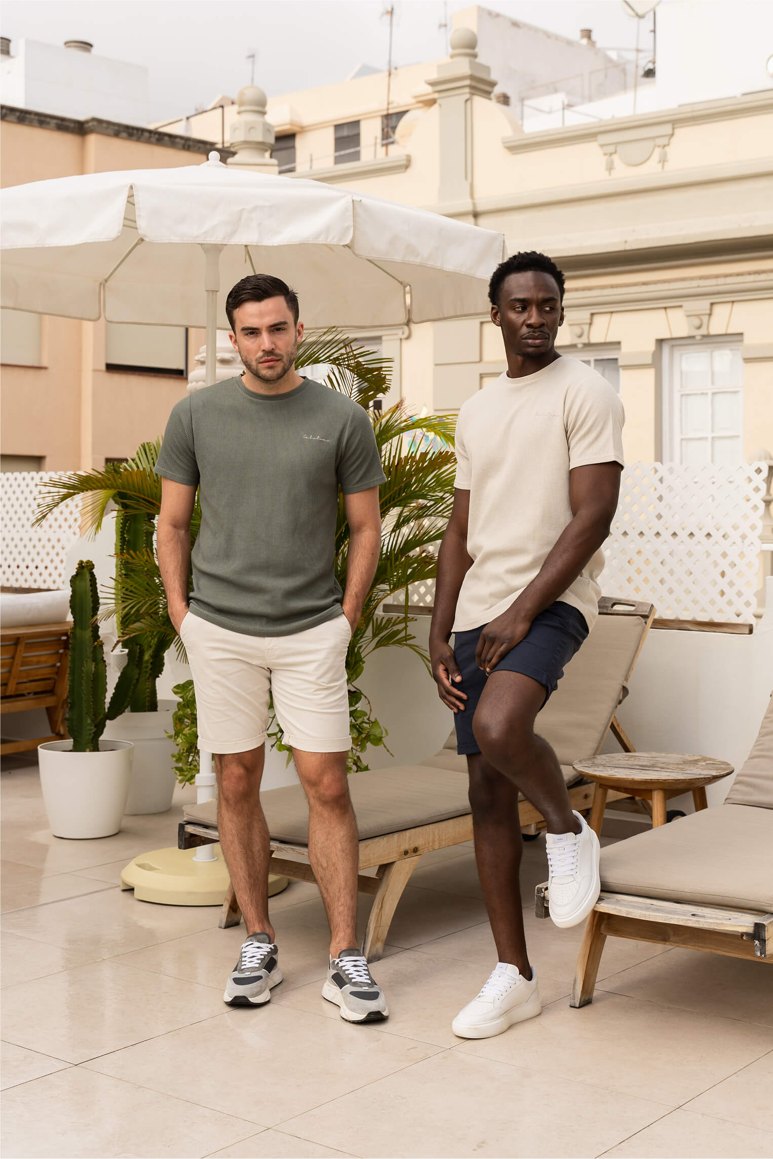Grid Waffle T-Shirt Agave