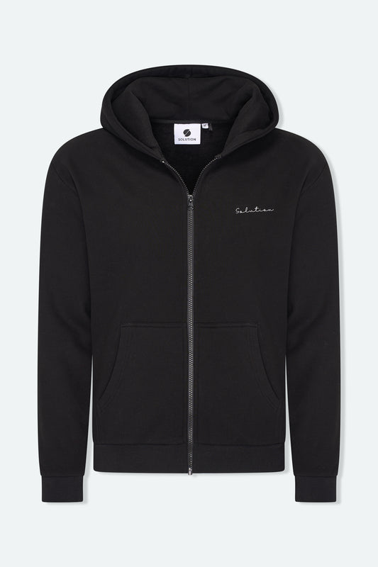 Essential Reißverschluss-Hoodie Schwarz