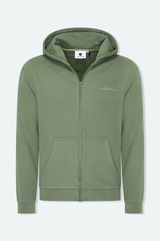 Essential Zipper Hoodie Agave Grün