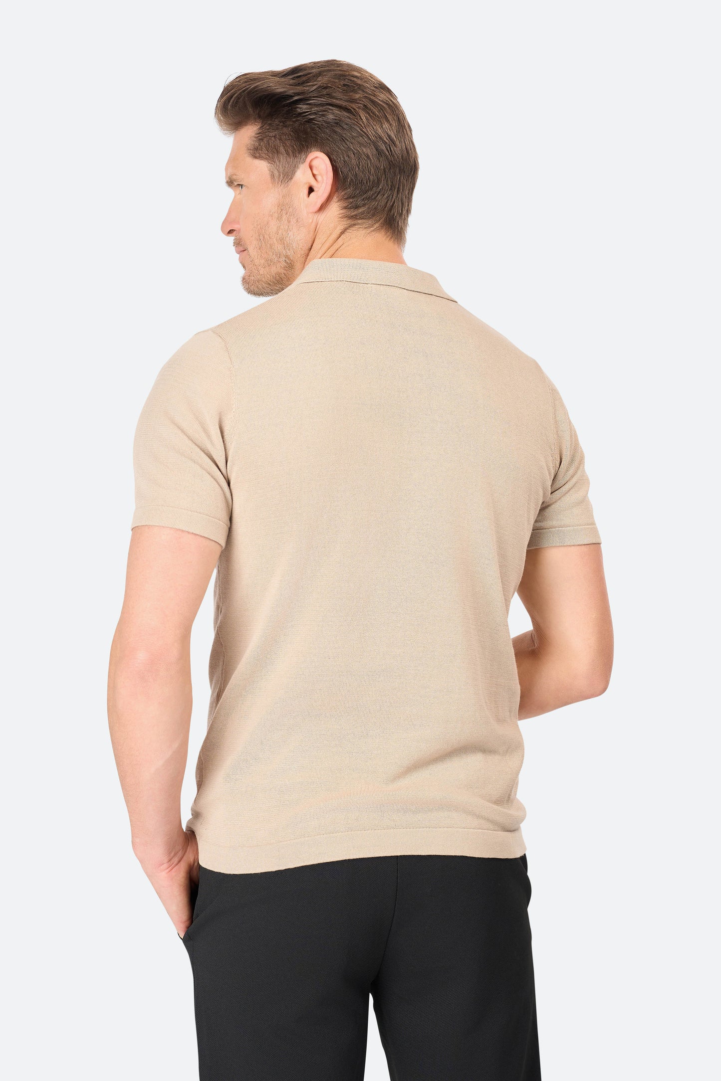 Polo Zipper Taupe