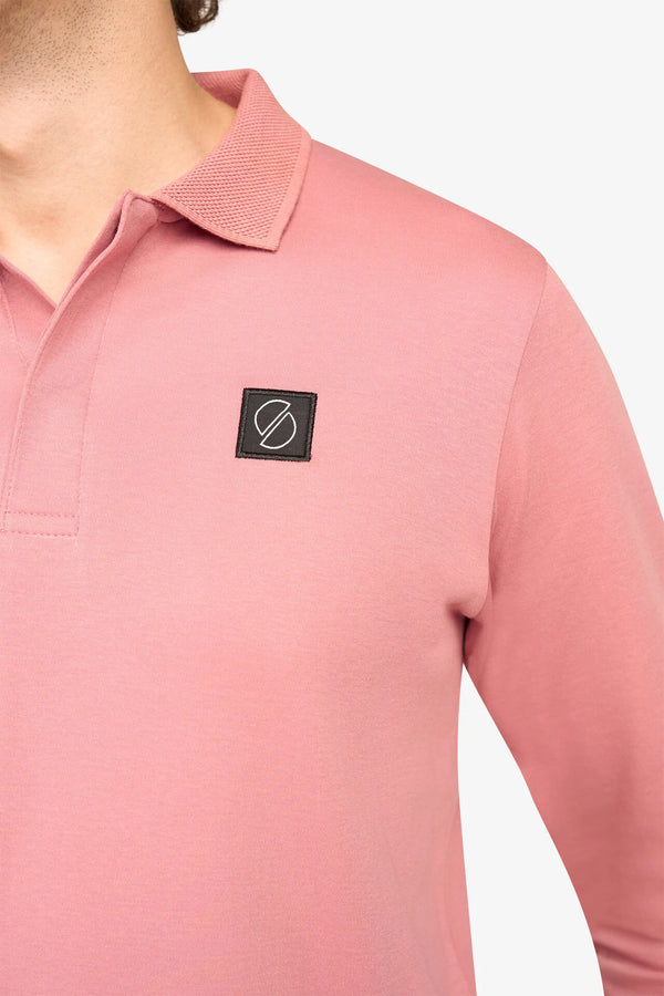 Uptown Longsleeve Polo Dusty Rose