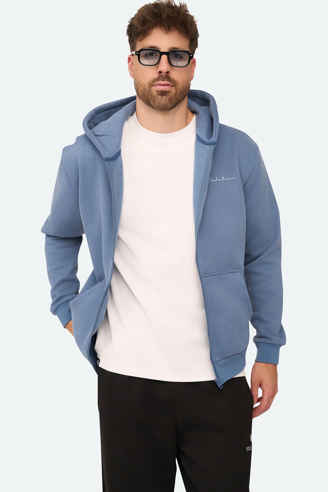 Essential Zipper Hoodie Raf Blue