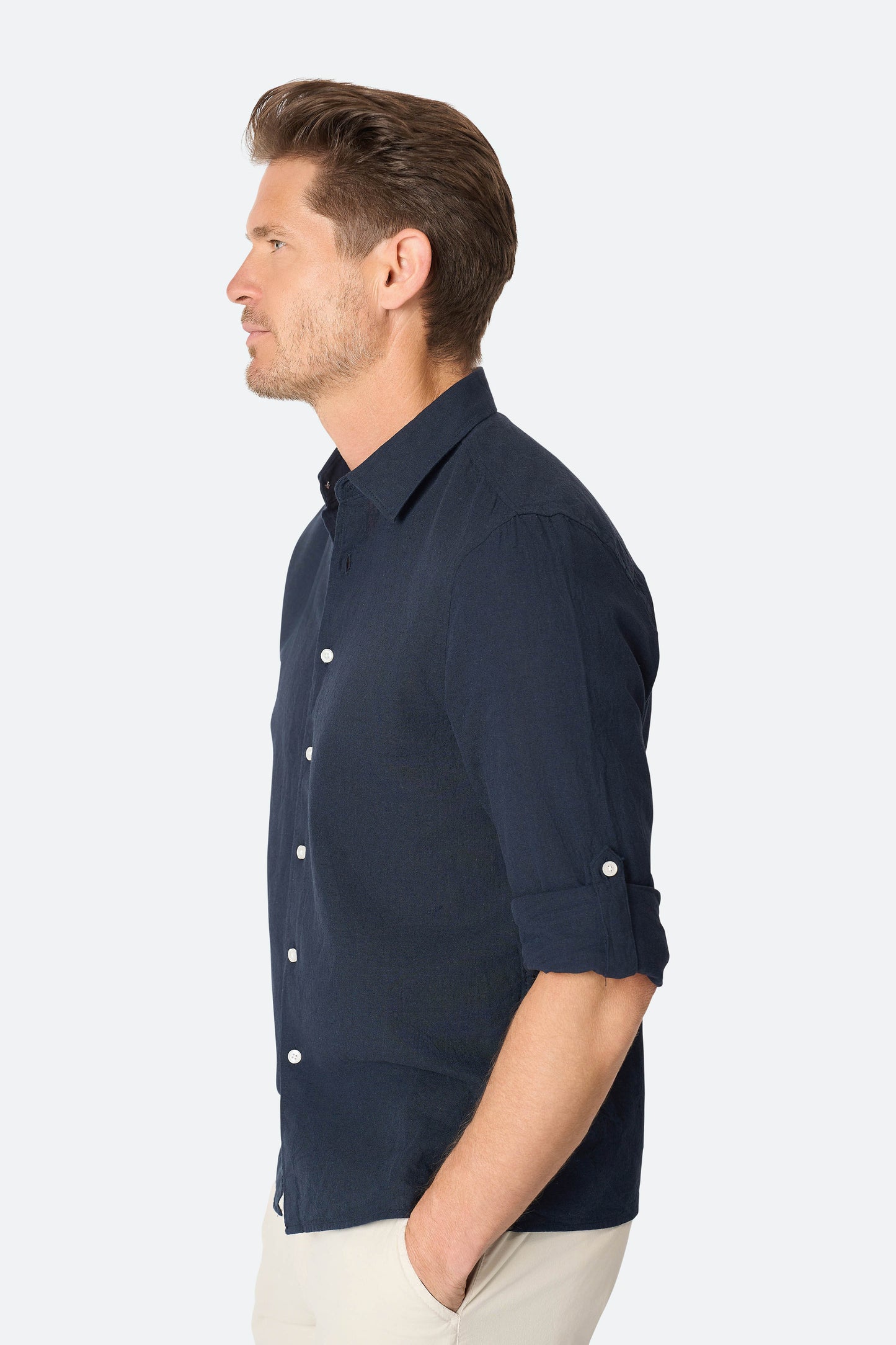 Linnen shirt Lean Navy