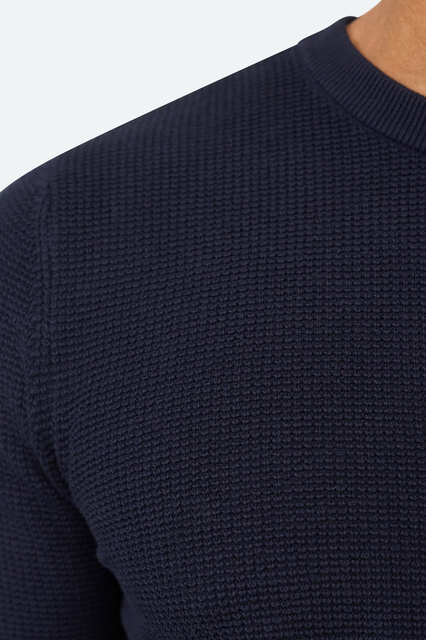 Skyline Waffelpullover Dunkelmarine
