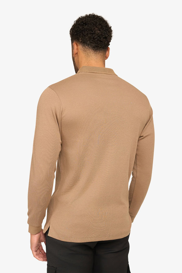Uptown Longsleeve Polo Mocca