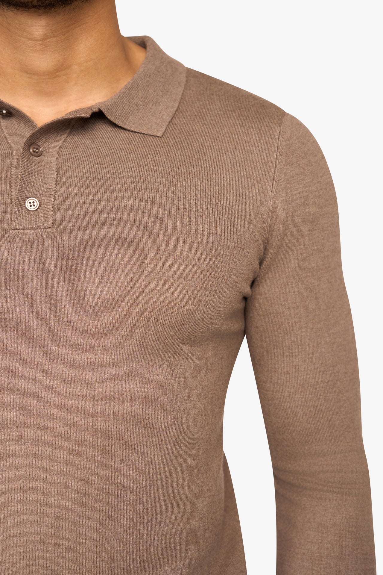 Long Sleeve Polo Ralf Mocca