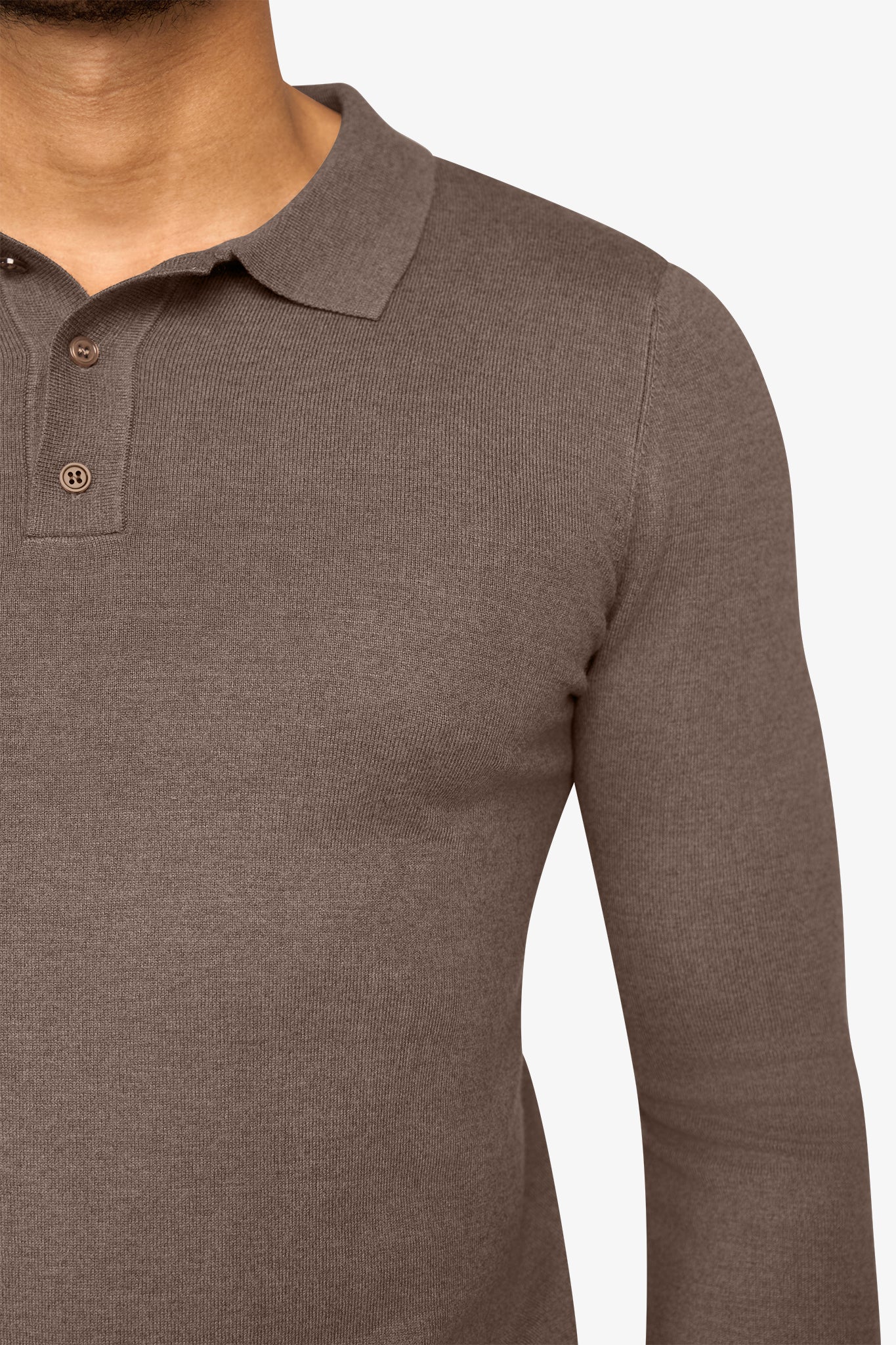 Long Sleeve Polo Ralf Mocca