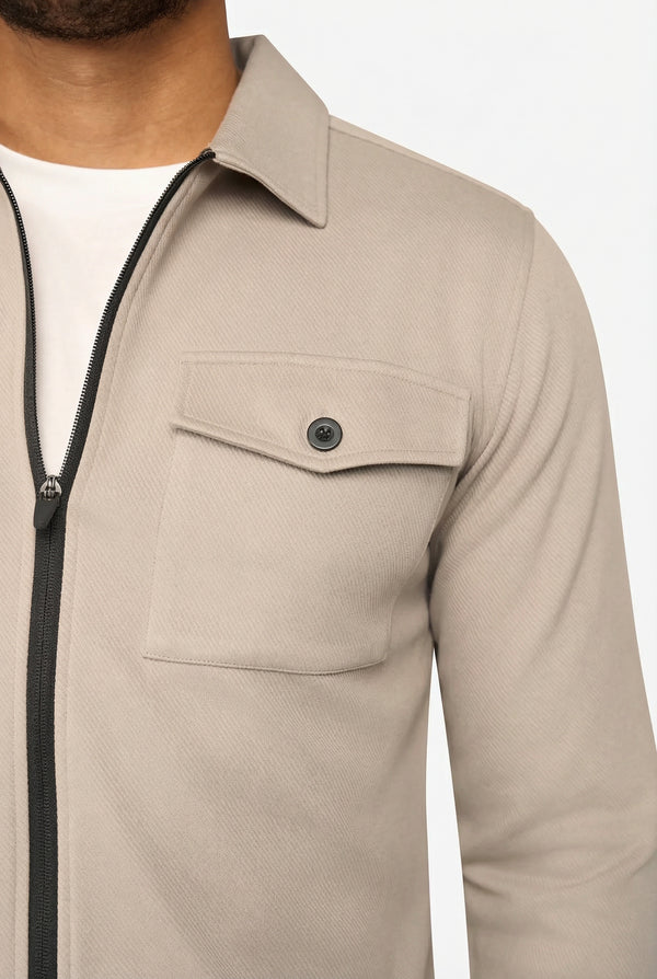 Element Zipper Overshirt Ivory