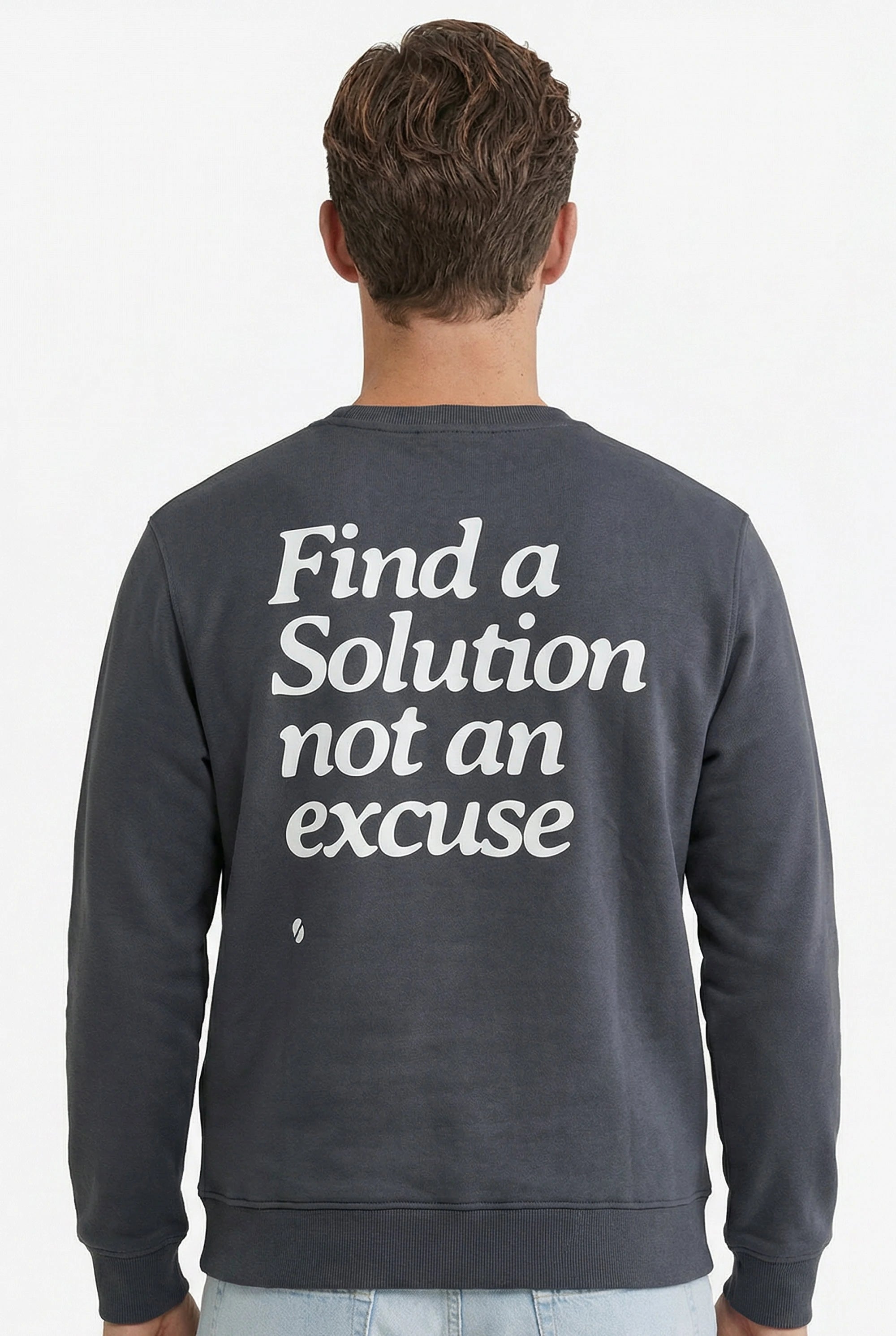 Statement Crewneck Sweater Iron Gate