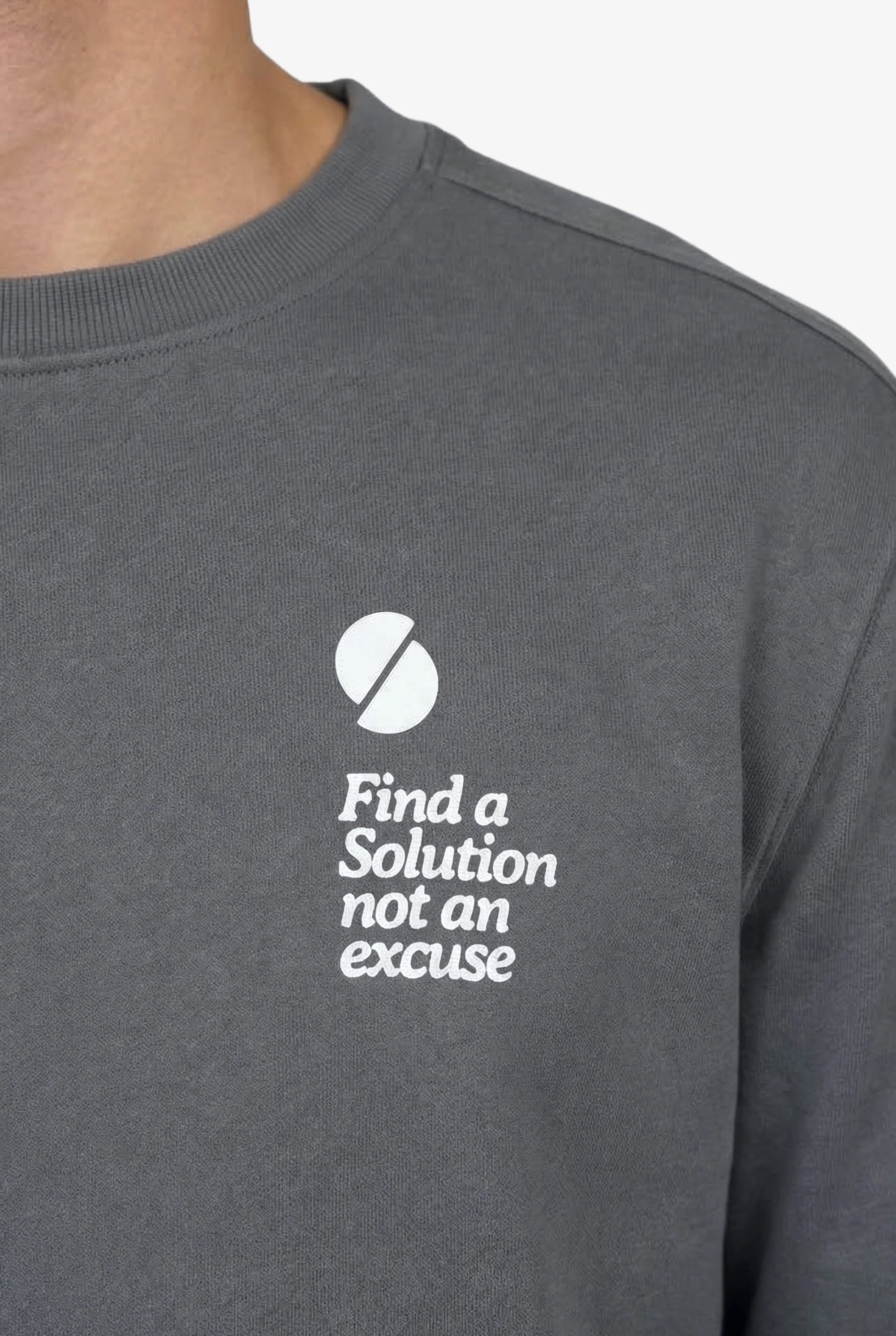 Statement Crewneck Sweater Iron Gate