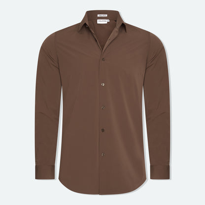 Stretch shirt Felix Brown