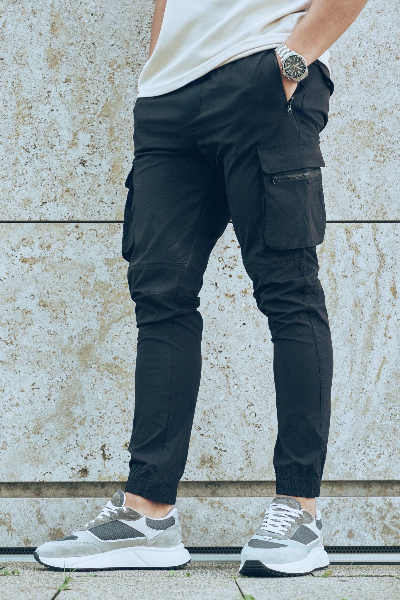 Cargo pant Buddy Black - Solution Clothing