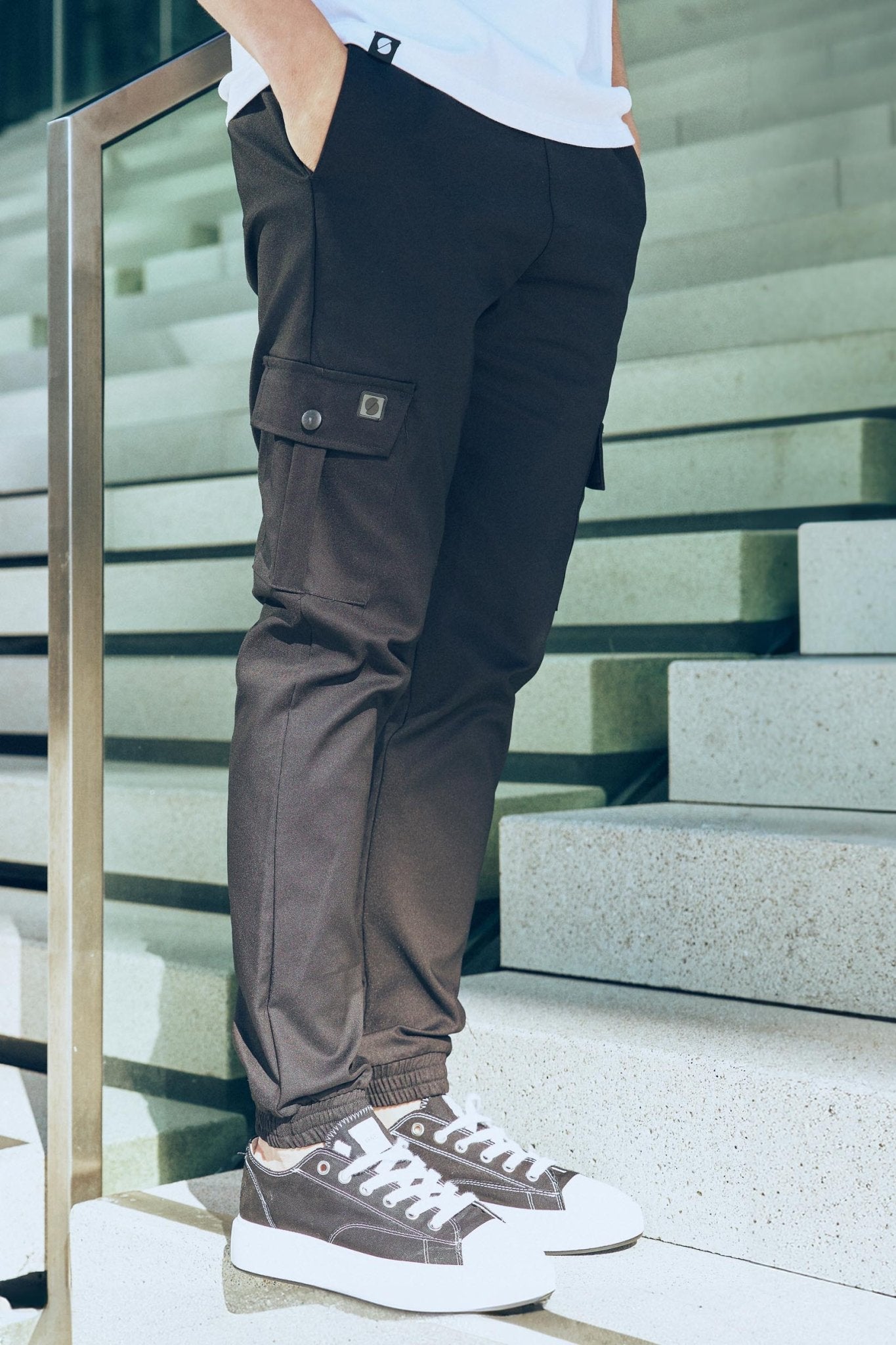 Cargo pant Henry Black - Solution Clothing