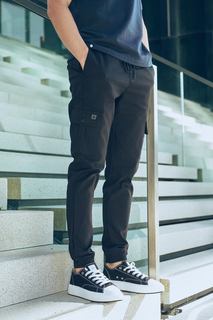 Cargo pant Henry Black - Solution Clothing