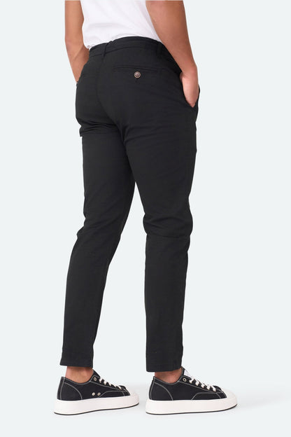 Cotton Chino Pant Prime Black - Solution Clothing