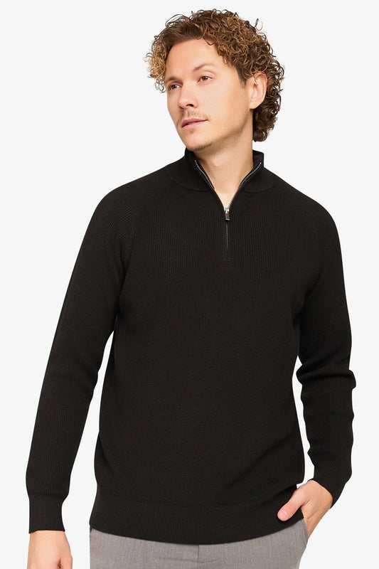Vantage Zipper Pullover Black