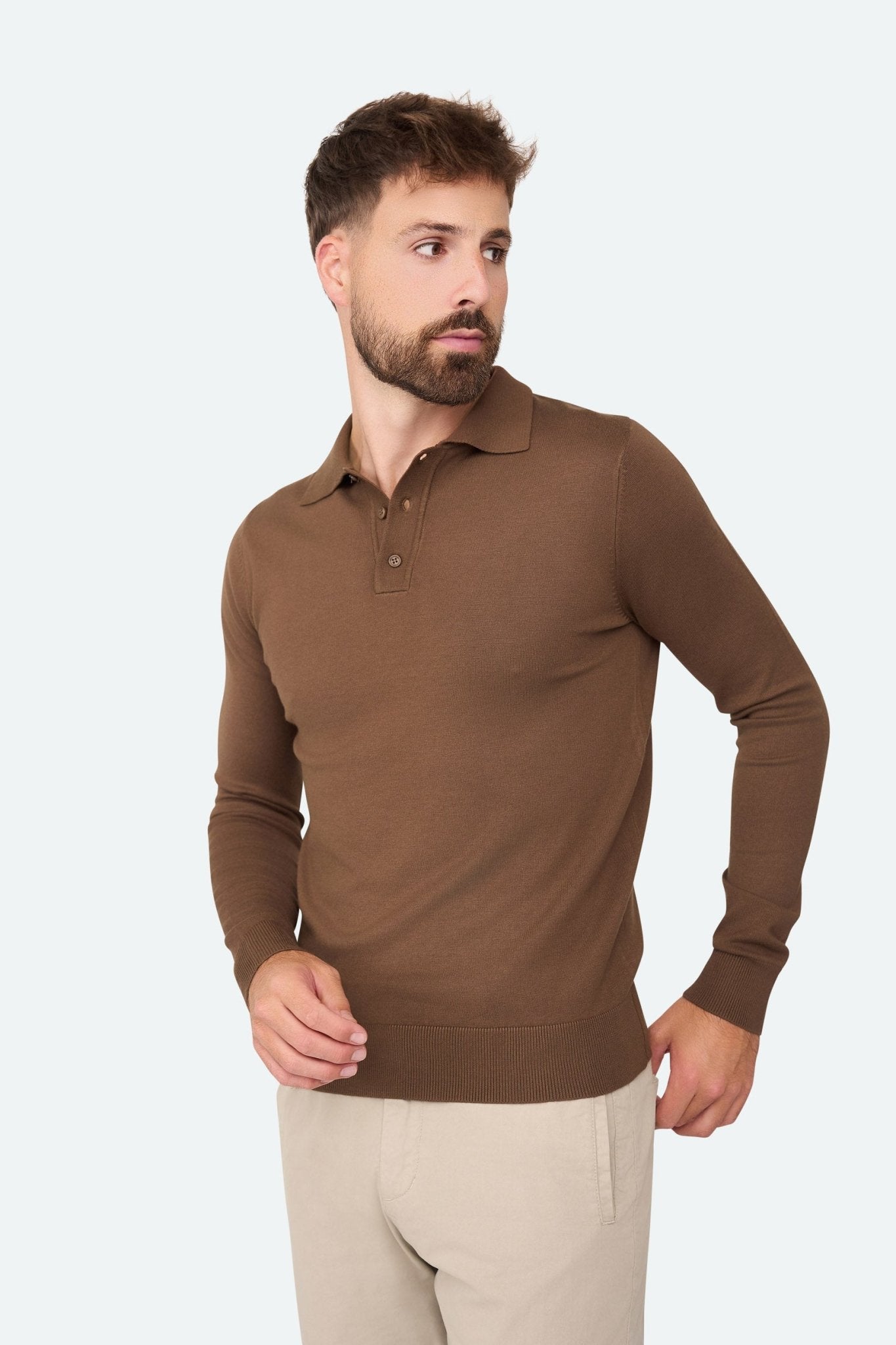 Long sleeve polo Ralf Amphora - Solution Clothing