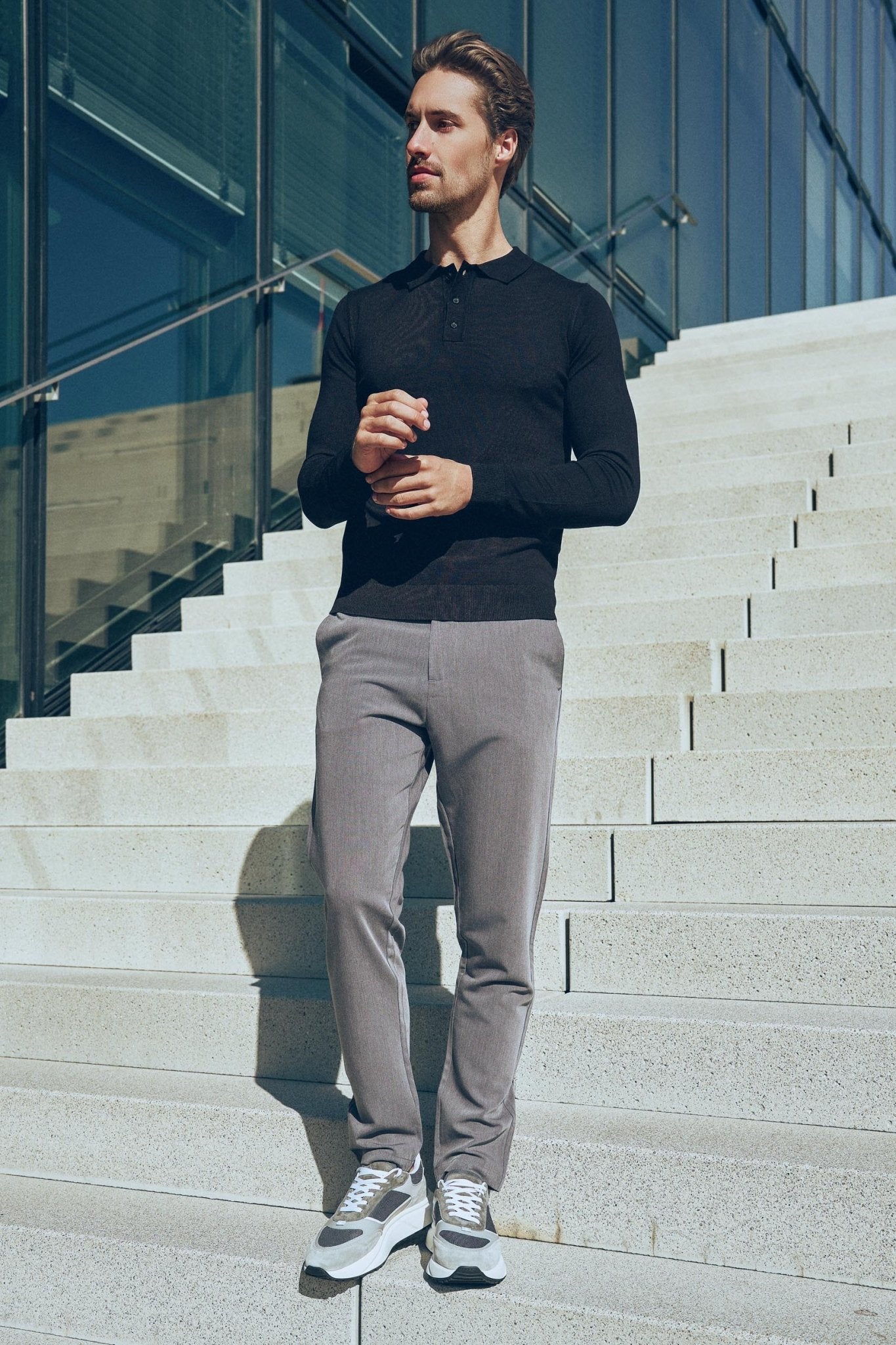 Mens Pant Crown Dark Grey - Solution Clothing