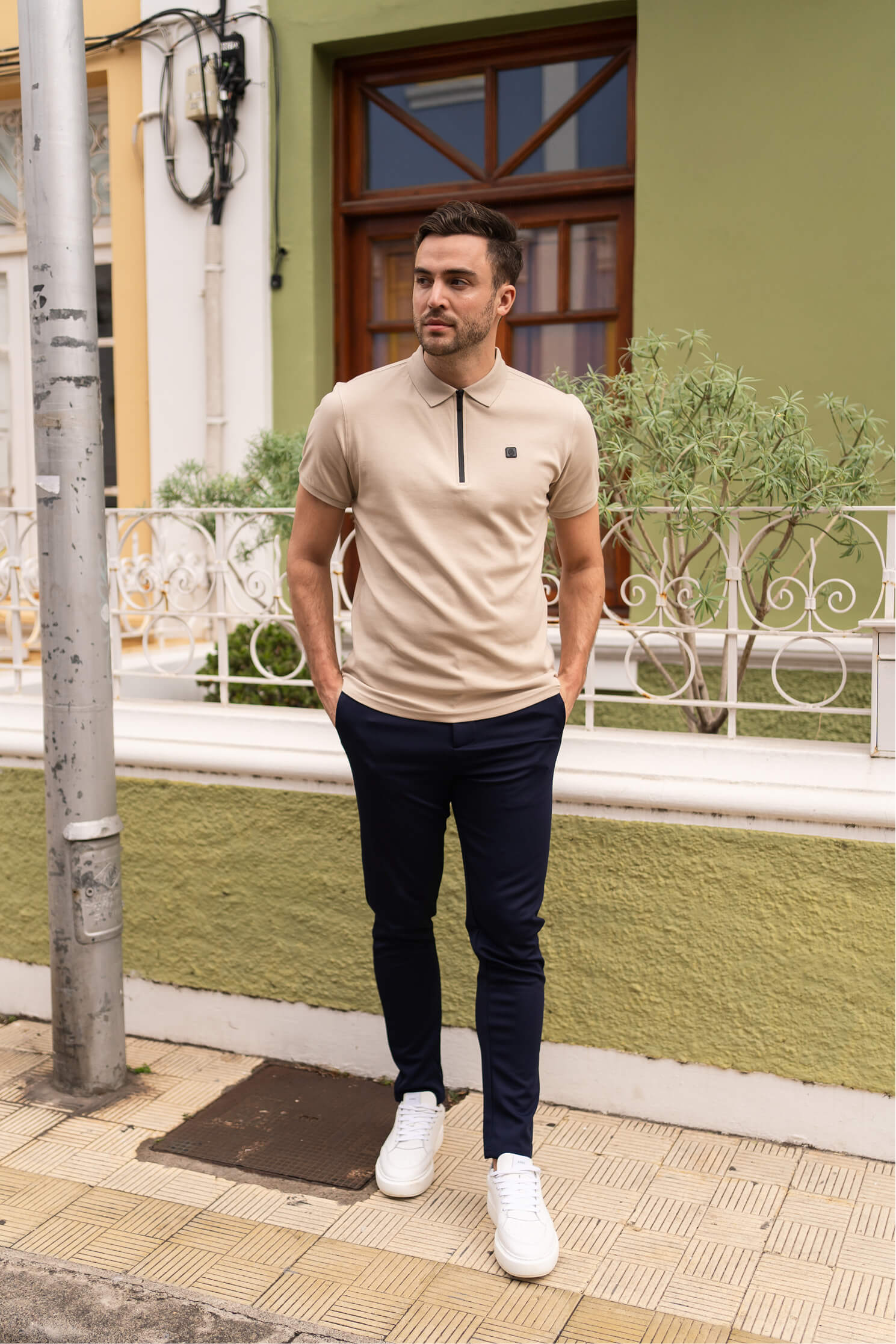 Kurzarm-Polo Olroy Khaki