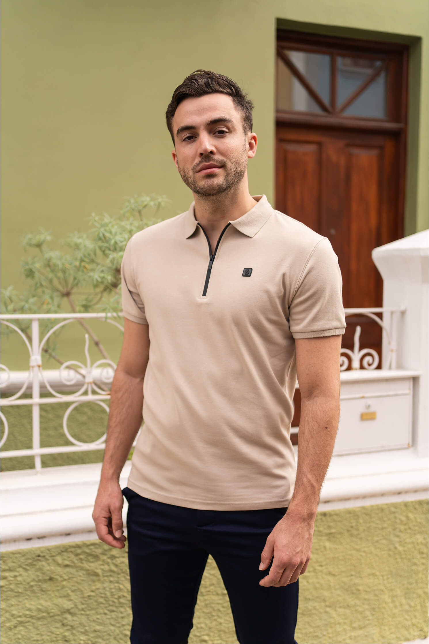 Kurzarm-Polo Olroy Khaki