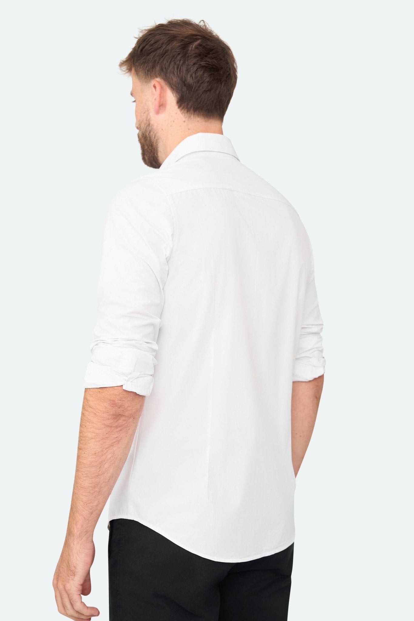 Stretch shirt Felix White - Solution Clothing