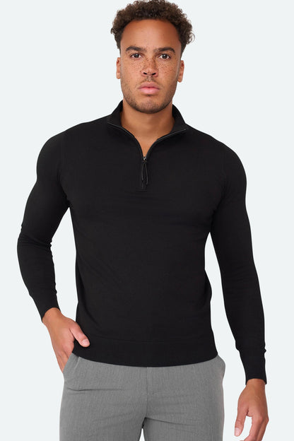 Zipper pullover Simon Black - Solution Clothing