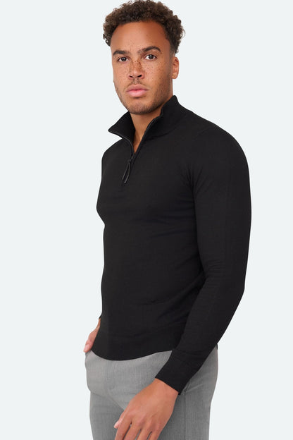 Zipper pullover Simon Black - Solution Clothing